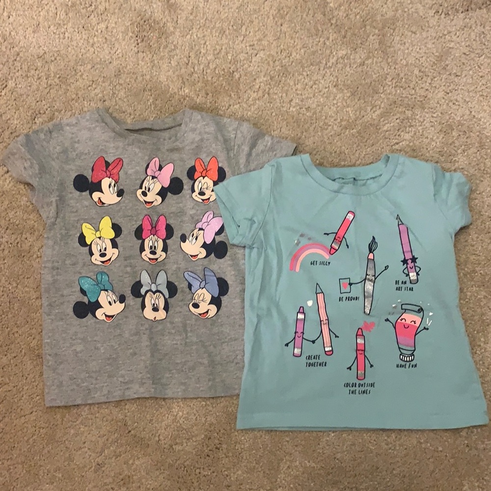 2 toddler girl tee shirts